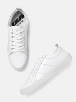 THE ROADSTER LIFESTYLE CO MEN WHITE SOLID SNEAKERS