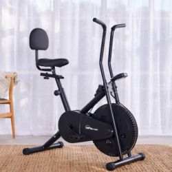 RPM FITNESS BY CULTSPORT RPM1001 AIRBIKE WITH BACK SEAT & 100 KG MAX WEIGHT SUPPORT FOR HOME GYM WORKOUT UPRIGHT STATIONARY EXERCISE BIKE(BLACK)