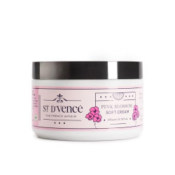 ST. D'VENCE PINK BLOSSOM SOFT CREAM- 24HR OF INTENSE MOISTURIZATION | NON GREASY | LIGHTWEIGHT | PARABEN & MINERAL OIL FREE, 200 GM