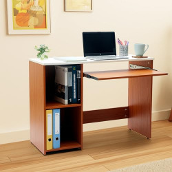 Green Soul Murray Engineered Wood Study Table (Natural Teak) | Computer Desk, Office Table for Students, Adults, Professionals | 1 Drawer & 2 Shelves |1-Year Warranty