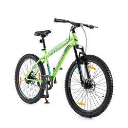 Urban Terrain Bolt Cycle/Bicycle MTB 26T Single Speed Bike with Front Suspension & Dual Disc Brake Cycle for Men/Boys Mountain Bike UT5000S26 | Ideal for 13+ Years, Green