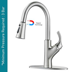 ALTON TSL18075 Zinc Single Lever Sink Mixer With 3 Flow Pull-Down Spra
