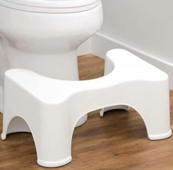 PARASNATH Squat Toilet Seat Leg Stool 8 inch (White Colour) for Wester