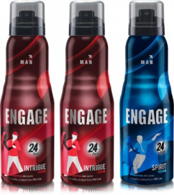 Engage Deo Combo 2 Intrigue for Him 165ml & 1 Spirit for Him 165 ml De