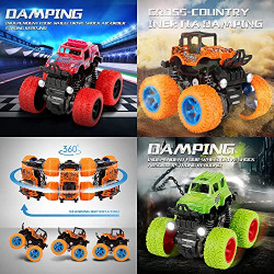 GRAPHENE Monster Truck for Boys 3 4 5 6 7 Year Old,Push and Go Frictio