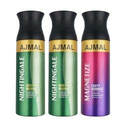 Ajmal 2 Nightingale & Magnetize Deodorant Combo Pack of 3 Deodorants 2