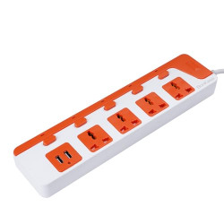 BonKaso 4-Socket Power Strip with Dual USB - 4 AC Sockets, 2 USB, 1.5m