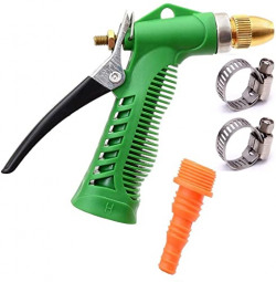 Renesmee Garden Hose Nozzle 100% Heavy Duty Metal with 2pcs Metal Grip