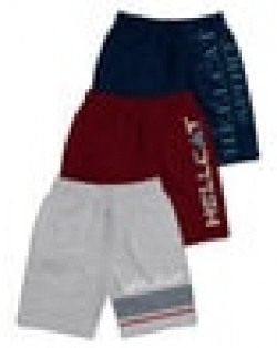 Pack of 3 Typographic Print Shorts with Elasticated Waist