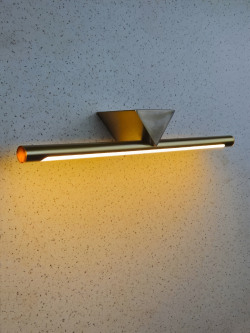 Mufasa Gold-Toned Aluminium LED Picture Mirror Light Rectangular Wall