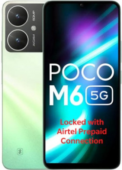 POCO M6 5G - Locked with Airtel Prepaid (Polaris Green, 128 GB)(4 GB R