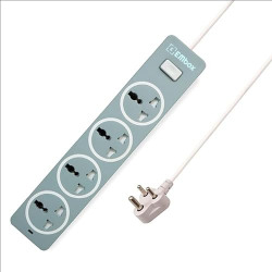 EMBOX 10A Extension Board with Master Switch-Extension Cord with 4 Uni