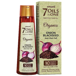 EMAMI 7 OILS IN ONE ORGANICS ONION BLACKSEED HAIR OIL | ANTI-HAIR FALL