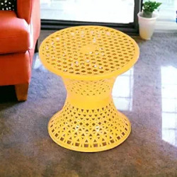 KUBER INDUSTRIES SEATING STOOL | PLASTIC MESH DAMROO STOOL | BOTH SIDE