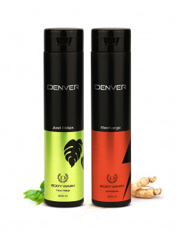 DENVER SET OF 2 BODY WASH 200ML EACH - JUST RELAX + RECHARGE