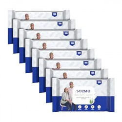AMAZON BRAND - SOLIMO BED BATH WIPES | WITH ALOE VERA & OLIVE EXTRACTS