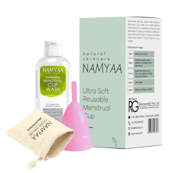 NAMYAA MENSTRUAL CUP | ULTRA SOFT | REUSABLE | FDA COMPLIANT MEDICAL G