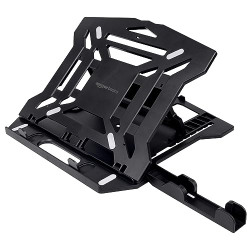 AMAZON BASICS 2-IN-1 LAPTOP AND MOBILE STAND, ERGONOMIC, ADJUSTABLE HE