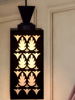 1ST TIME Brown & White Textured Traditional Ceiling Lamp