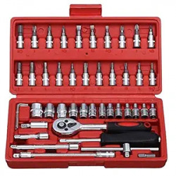 A. SHARIF 1/4 DRIVE SOCKET & BIT SET TOOL KIT, SCREWDRIVER SOCKET SET