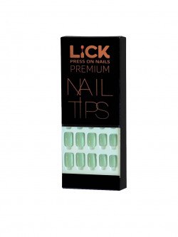 LICK 12 PCS FALSE ACRYLIC REUSABLE PRESS ON NAILS WITH APPLICATION KIT