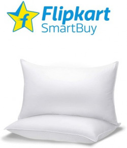 Flipkart SmartBuy Polyester Fibre Solid Sleeping Pillow Pack of 2(Whit