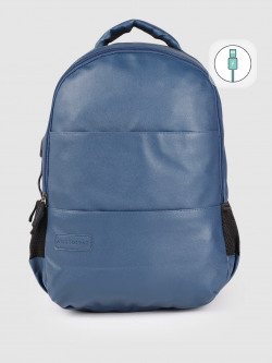 ARISTOCRAT UNISEX NAVY BLUE CLASSIC LAPTOP BACKPACK WITH USB CHARGING