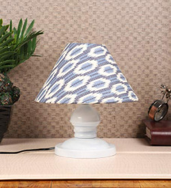 TU CASA -TC-97.-.HEIGHT-10.-.IKAT PRINTSHADE.-.WITH METAL BASE TABLE L