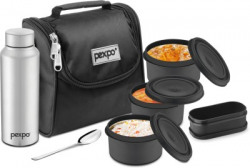 PEXPO STEEL MEAL BOX ULTRA WITH 750 ML CHROMO WATER BOTTLE AND 1 SPOON