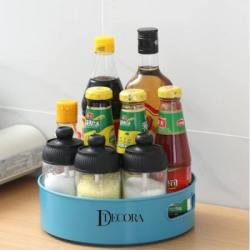 DDecora Utensil Kitchen Rack Plastic 360 Rotating Organizer Tray for K