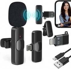 RYT 2.4GHZ WIRELESS COLLAR MIC IPHONE/IPAD & TYPE C SUPPORTED, MIC WIT