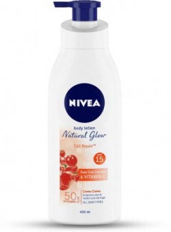 NIVEA Body Lotion Natural Glow, Cell Repair, SPF 15 & 50x Vitamin C(40