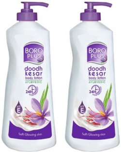 BOROPLUS Doodh Kesar Body Lotion|24H moisturisation|100% Ayurvedic|Glo