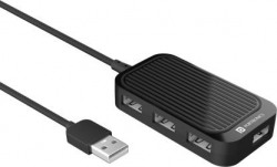 PORTRONICS MPORT 4D MPORT4D, POR 1634 USB HUB(BLACK)