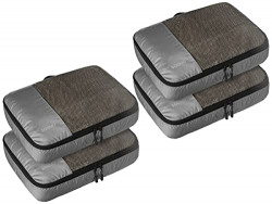 Amazon Brand - Solimo Small Packing Travel Organizer Cubes Set, Gray -
