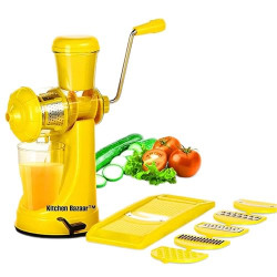 Kitchen Bazaar Elite Plastic Manual Citrus Juicer Set, Set of 3, Yello