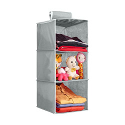PrettyKrafts 3 Tiers Clothes Hanging Organizer/Wall Mount Storage with
