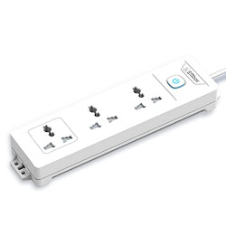 EMBOX 10A EXTENSION BOARD 3WAY POWER STRIP 2500W WITH UNIVERSAL SOCKET