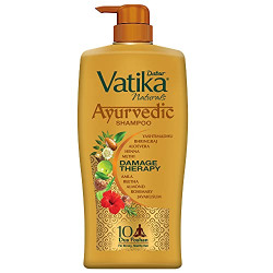 DABUR VATIKA AYURVEDIC SHAMPOO - 1L | DAMAGE THERAPY | WITH POWER OF 1
