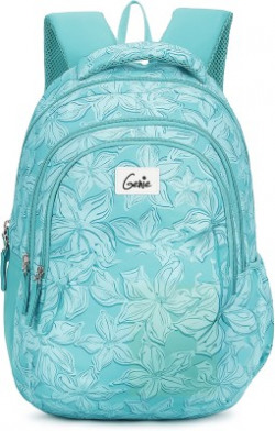 Genie Peony School Bag for Girls. Blue colour backpack for women. More