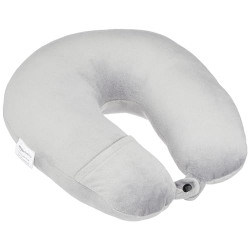 AMAZON BASICS TRAVEL NECK PILLOW, UNISEX, MULTIPURPOSE, U-SHAPED, GREY