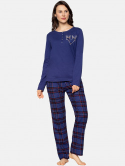 TRIUMPH 100% ORGANIC COTTON FULL SLEEVE TOP AND TROUSER HOMEWEAR SET
