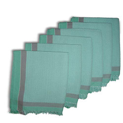 ATHOM LIVING LIGHT WEIGHT COTTON PREMIUM WAFFLE BORDER BATH TOWEL 75X1