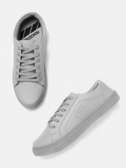 THE ROADSTER LIFESTYLE CO MEN GREY SOLID SNEAKERS
