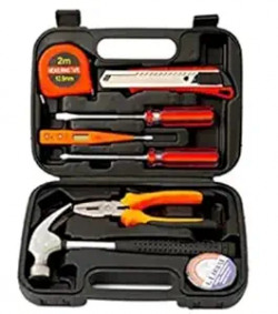 DOTCOM 9 Pieces Basic Tool Kit, Home Tool Kit for Women Men Students,T