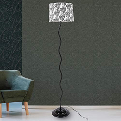 Tu Casa-TC-113.-.Height-56.5 .-.Filigree Design Print Shade.-.with Met