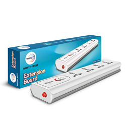 WIPRO PREMIUM EXTENSION BOARD WITH 4 UNIVERSAL SOCKETS & 1 MASTER SWIT
