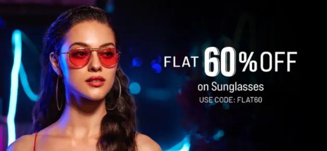 Flat 60% OFF on sunglasses
