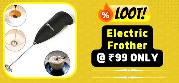 Bevzilla Loot Deal - Electric Frother at Rs. 99 Only