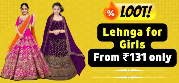 Flipkart Loot deal - Lehnga for Girls (Kids) Starting From Rs. 131